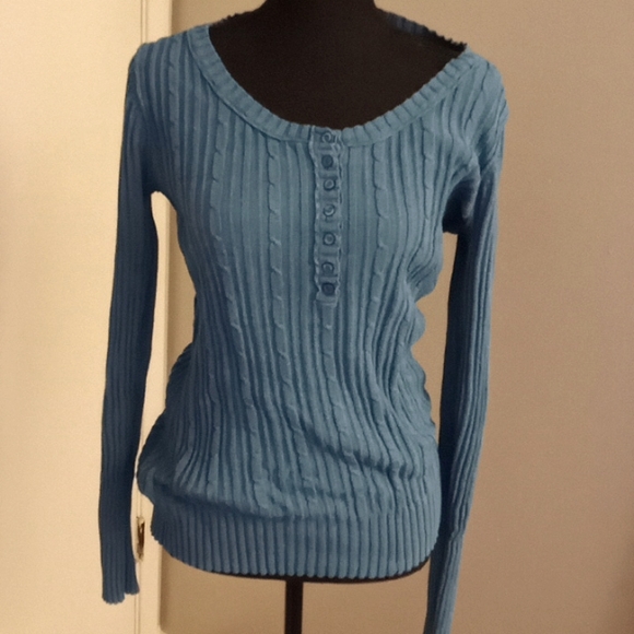 Mossimo LG. long sleeve blue sweater - Picture 1 of 3